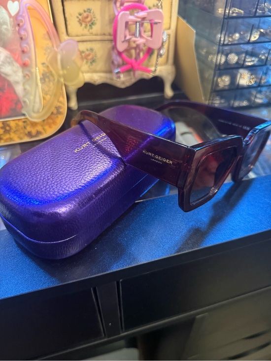 Kurt Geiger Accessories - Kurt Geiger Purple Translucent Square Sunglasses